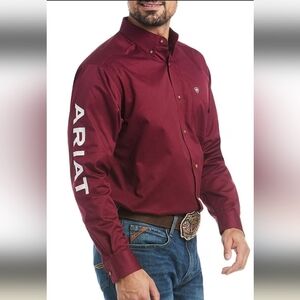 Ariat Maroon Button-Up Shirt